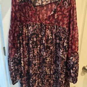 Floral Long Sleeve Women's Top